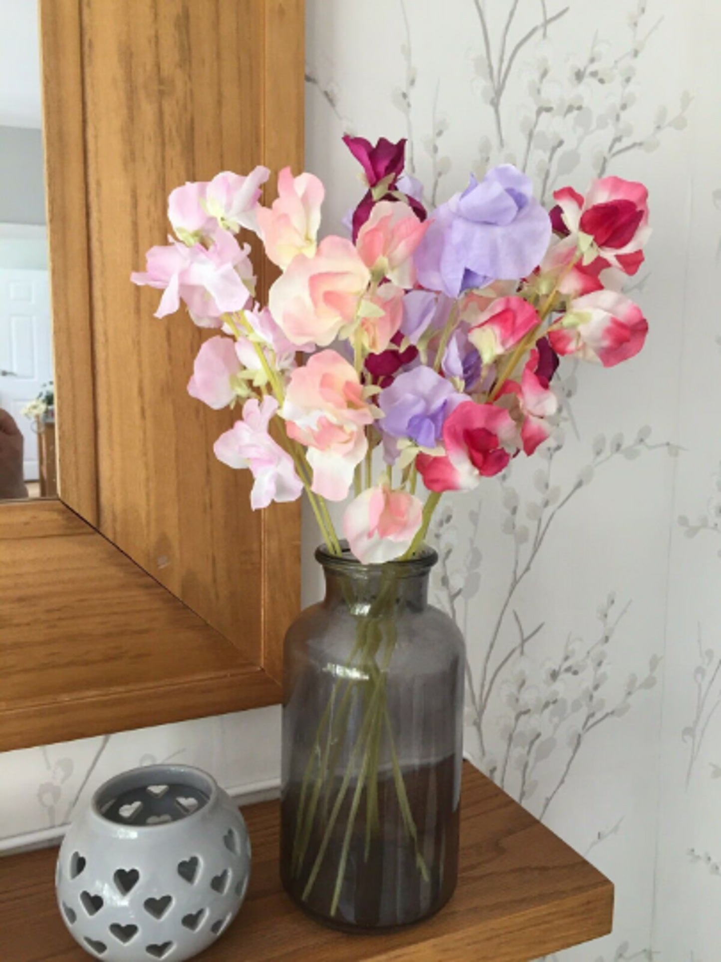 Artificial Sweet Peas - 12 Stems in Spring Colours