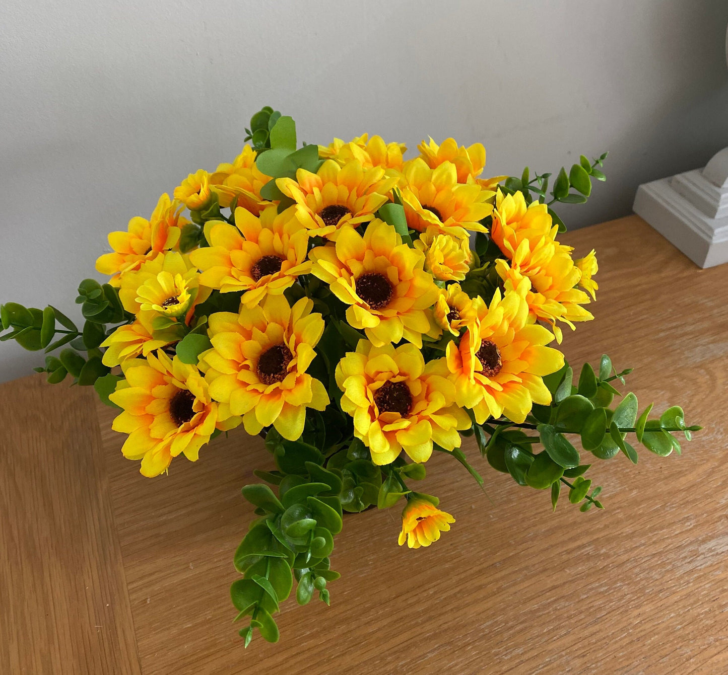 Artificial Flower Sunflower Grave Pot Arrangement
