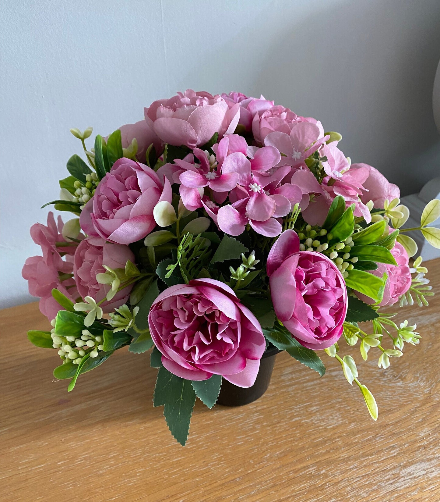Graveside Flower Arrangement Luxury Premium Peonies Hydrangeas Berries and Greenery Handmade to Order