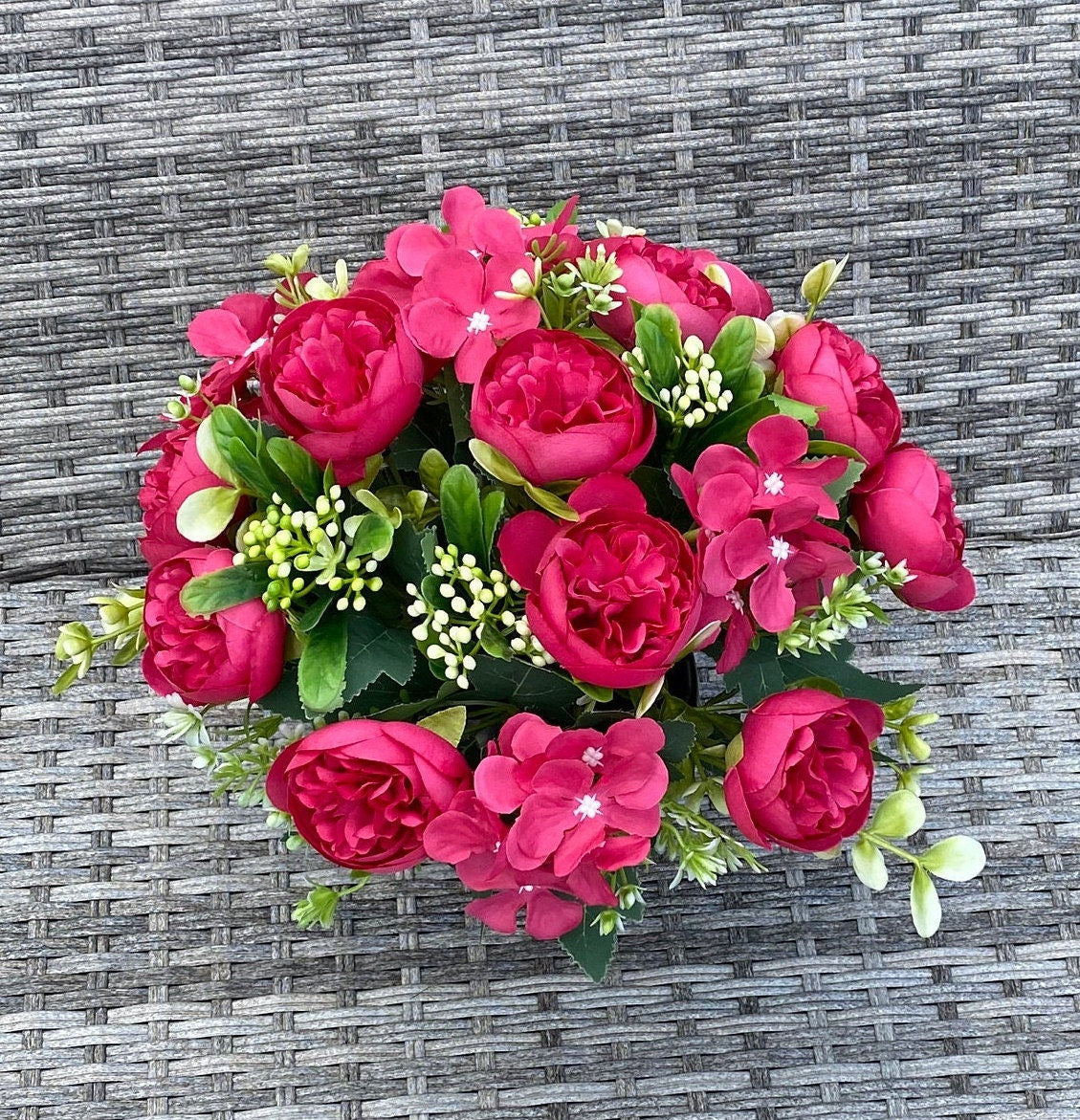 Grave Flower Arrangement Artificial Flowers Grave Memorial Tribute Cemetery Flowers Handmade To Order Free Postage