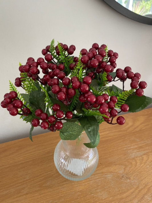 Artificial Christmas Berries and Holly