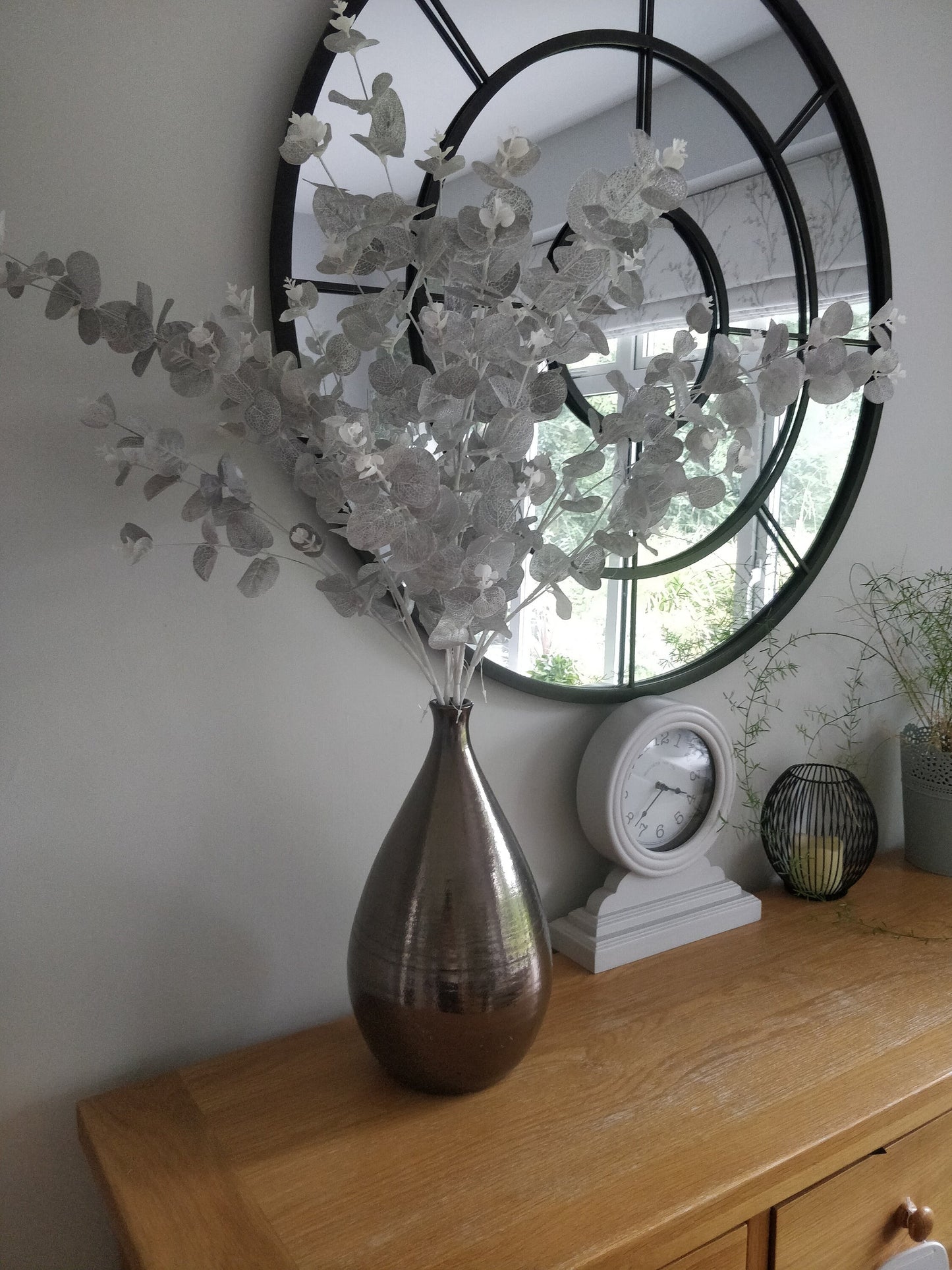 Artificial Flowers - 3 x Silver Grey Eucalyptus Long Stems