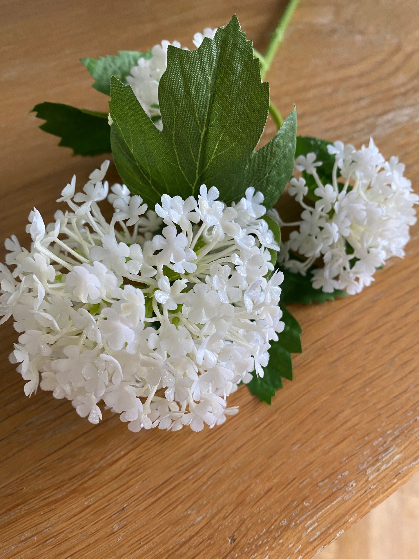 Artificial flowers, artificial viburnum snowball Alium, cream sprays x 6 stems